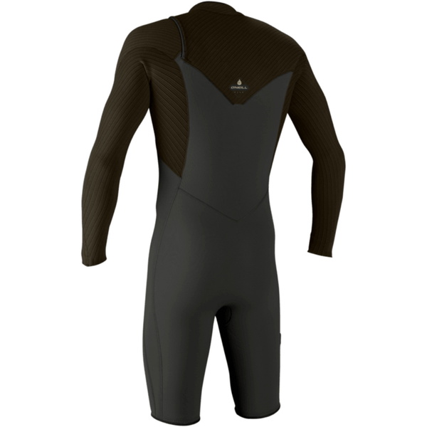2026 O'Neill Mens Hyperfreak 2mm Chest Zip Long Sleeve Springsuit Wetsuit 5496 - Raven / Army
